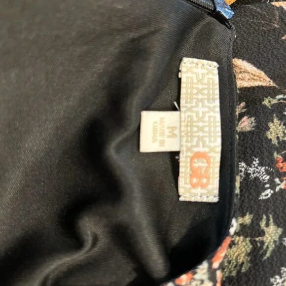 Gianni Bini fall Leaf Dress, Ruffled front, long sleeve, harvest colors, MED - Picture 7 of 8